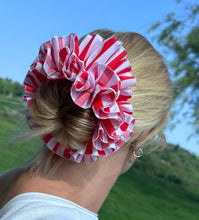 Load image into Gallery viewer, Limited Edition Frilly Red &amp; White Scrunchie
