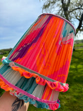 Load image into Gallery viewer, 30cm Frilly Pleated Multicolour Lampshade - Pastels

