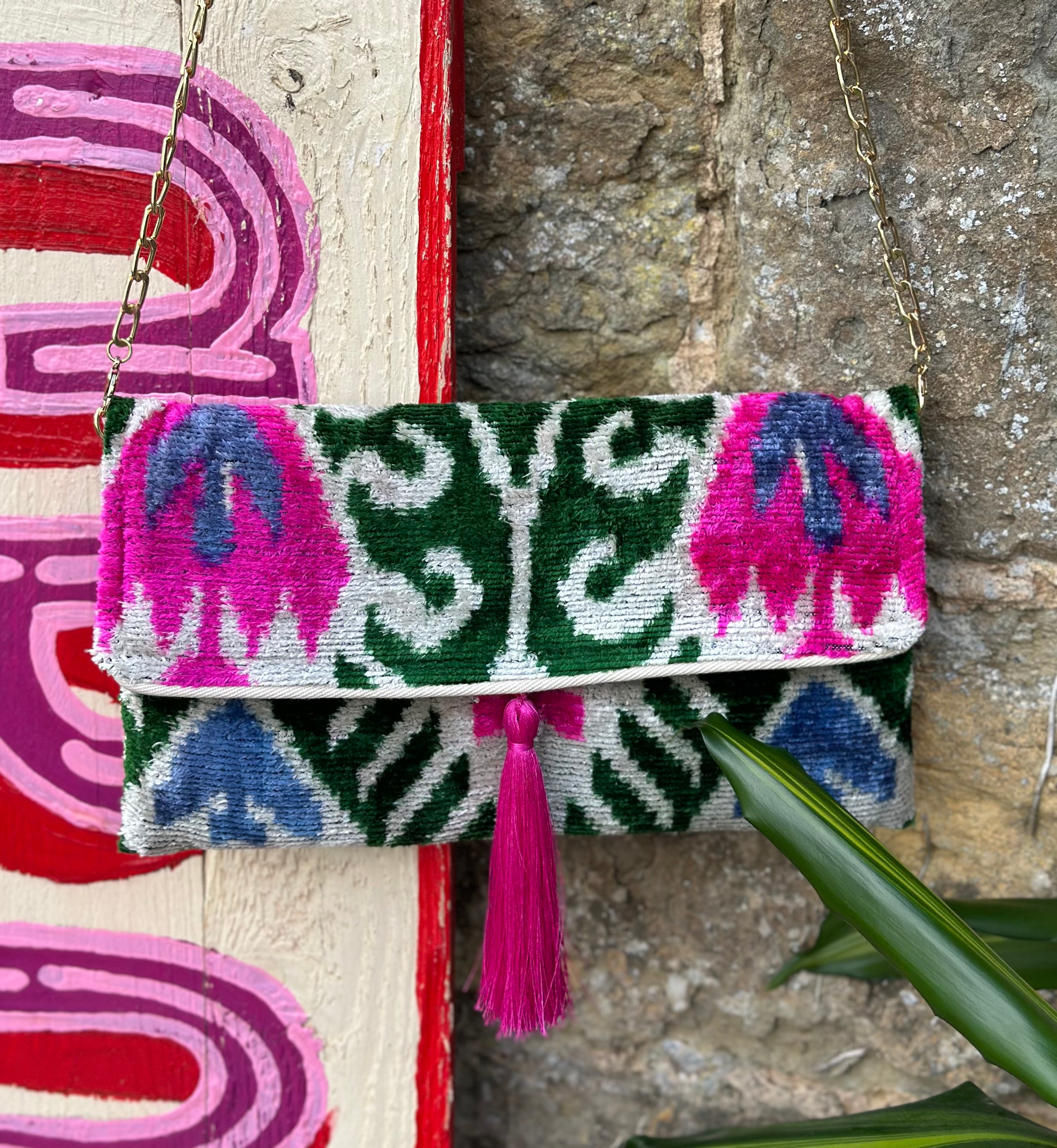 Velvet Ikat Clutch Bag – Crowstick Interiors