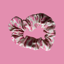 Load image into Gallery viewer, Pink Hand Printed Cotton Scrunchie
