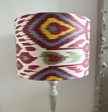 Load image into Gallery viewer, 30cm Silk Ikat Barrel Lampshade
