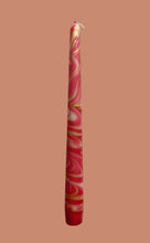 Load image into Gallery viewer, Dip Dye Dinner Candle - Red &amp; Gold
