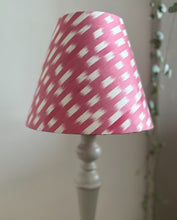Load image into Gallery viewer, 20cm Pink Ikat Lampshade - Pink &amp; White Ikat Silk

