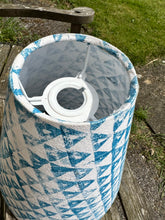 Load image into Gallery viewer, 25cm Handprinted Blue Ceiling Lampshade - Sample Shade

