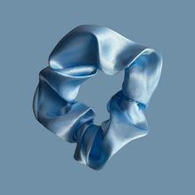 Load image into Gallery viewer, Baby Blue Satin Scrunchie
