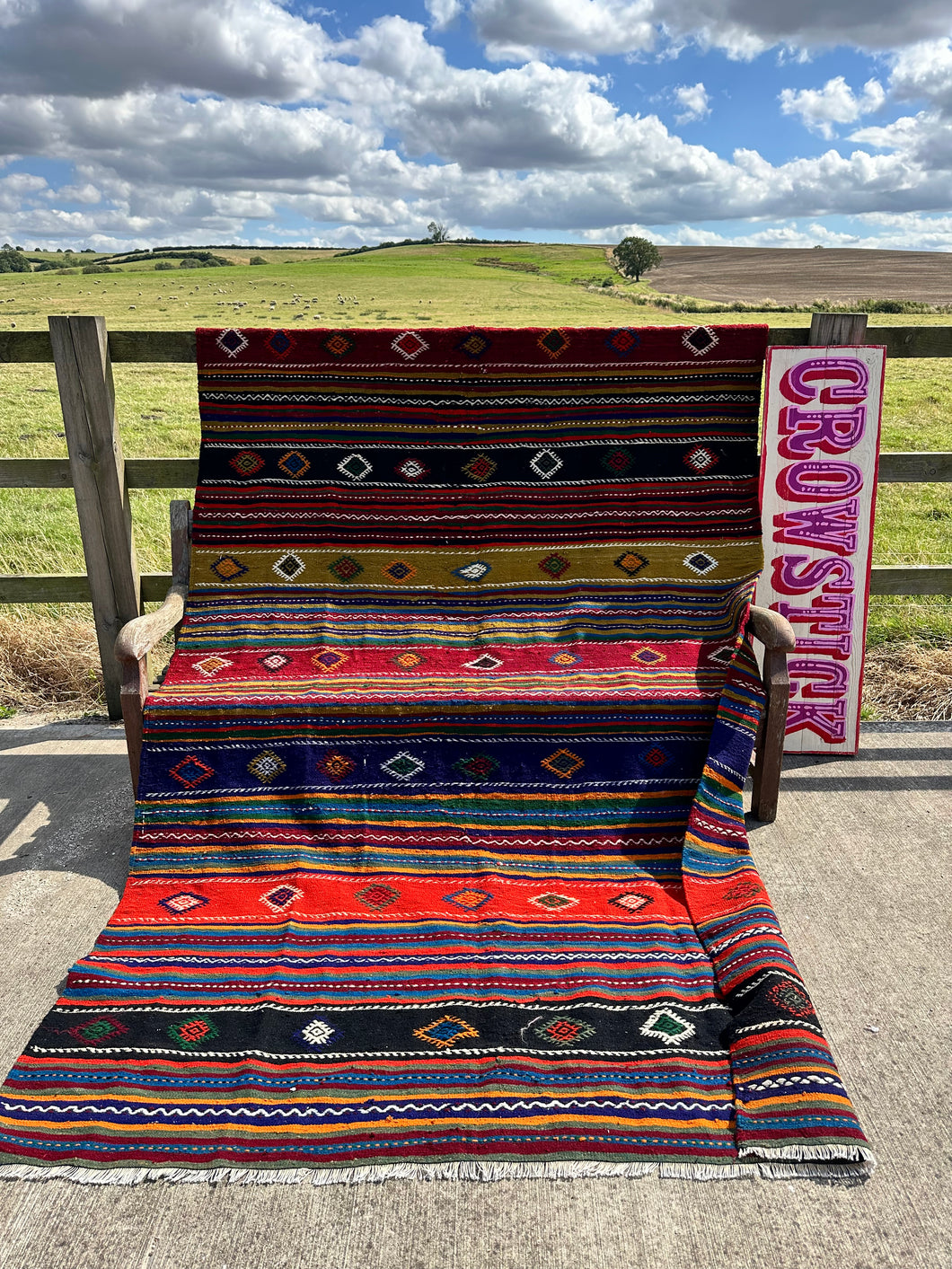 Extra Large Kilim Rug - Handwoven 314cm x 184cm