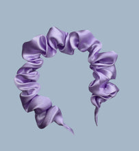 Load image into Gallery viewer, Satin Scrunchie Headband - Purple

