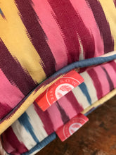 Load image into Gallery viewer, Rainbow Cotton Ikat Small Cushion - 35 x 35cm
