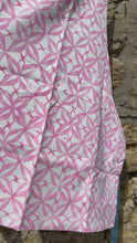 Load and play video in Gallery viewer, Children’s Apron Handprinted Pink &amp; Blue Ties
