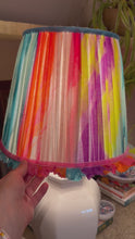 Load and play video in Gallery viewer, Pair of 30cm Frilly Pleated Multicolour Lampshades - Pastels

