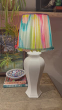 Load and play video in Gallery viewer, Pair of 30cm Frilly Pleated Multicolour Lampshades - Pastels
