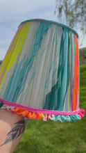Load and play video in Gallery viewer, 30cm Frilly Pleated Multicolour Lampshade - Pastels
