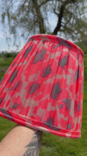 Load and play video in Gallery viewer, 30cm Pleated Coral &amp; Leopard Print Lampshade
