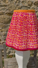Load and play video in Gallery viewer, 41cm Pleated Sari Orange &amp; Pinks Lampshade
