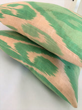 Load image into Gallery viewer, Green Mandala Silk Cushion - 35 x 35cm
