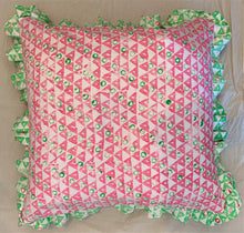Load image into Gallery viewer, Hand Block Printed Frilly Cushion - 50 x 50cm
