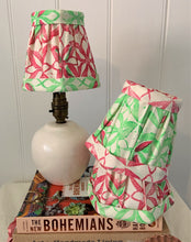 Load image into Gallery viewer, 15cm Pleated Lampshade - Pink &amp; Green
