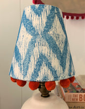 Load image into Gallery viewer, 14cm Rigid Lampshade - Hand Block Printed Blue
