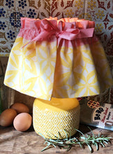 Load image into Gallery viewer, Lampshade Skirt - Hand Printed Yellow &amp; Pink
