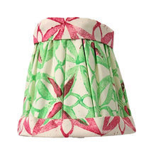 Load image into Gallery viewer, 15cm Pleated Lampshade - Green &amp; Pink

