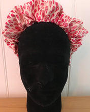 Load image into Gallery viewer, Cotton Scrunchie Headband - Maroon Pink Hand Printed
