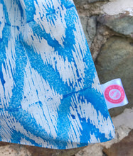 Load image into Gallery viewer, Hand Block Printed, Blue Drawstring Bag - Small
