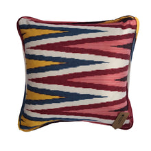 Load image into Gallery viewer, Rainbow Cotton Ikat Small Cushion - 35 x 35cm
