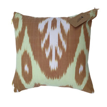 Load image into Gallery viewer, Ikat Golden Cotton Cushion - 35 x 35cm
