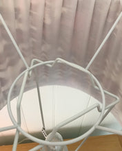 Load image into Gallery viewer, 35cm Pleated Lampshade - White &amp; Red Ikat Silk
