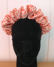 Load image into Gallery viewer, Super Cotton Scrunchie Headband - Orange Raindrop Hand Printed
