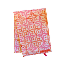 Load image into Gallery viewer, Cotton Tea Towel - Red &amp; Pink Hand Printed
