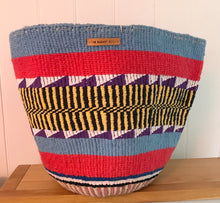 Load image into Gallery viewer, Knitted Laundry or Storage Basket in Multicolours
