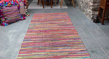 Load image into Gallery viewer, 75cm x 240cm Long Runner Rainbow Rag Rug Indoor &amp; Outdoor
