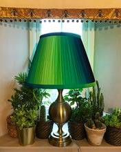 Load image into Gallery viewer, 46cm Ombré Pleated Lampshade - Green &amp; Blue Ombré
